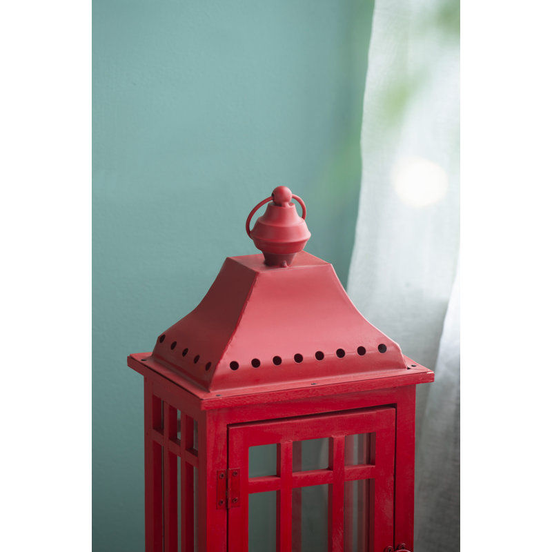 The Holiday Aisle® 2 Piece Wood/Iron Lantern Set Wayfair